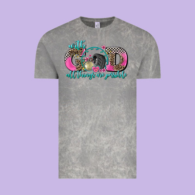 With God All Things Are Possible Race Vintage Tee Designed By Adodesignshop