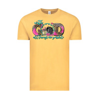 Vintage Mustard with god all things are possible race Vintage Tee - AdoDesignShop