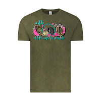Vintage Olive with god all things are possible race Vintage Tee - AdoDesignShop