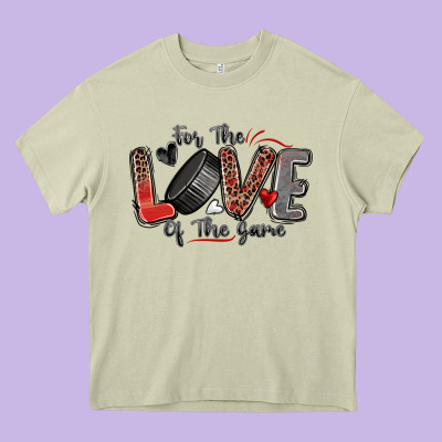 For The Love Of The Game Hockey Heavy Core Tee Designed By Zillion Design Studio