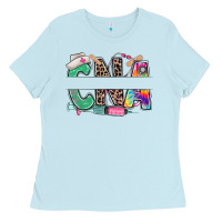 Baby Blue custom name cna nurse Ladies Tee - RanaPortraitStore