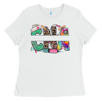 White custom name cna nurse Ladies Tee - RanaPortraitStore