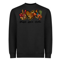 Black peace love rodeo Heavyweight Sweatshirt - JahusDesignShop