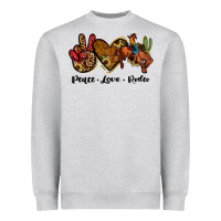 Heather Grey peace love rodeo Heavyweight Sweatshirt - JahusDesignShop