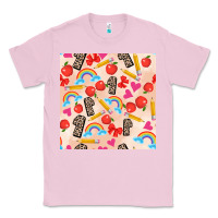Bubblegum Pink back to school seamless pattern 1 (3600x3600) Classic Tee - AdoDesignShop