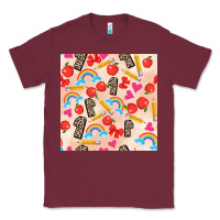 Burgundy back to school seamless pattern 1 (3600x3600) Classic Tee - AdoDesignShop