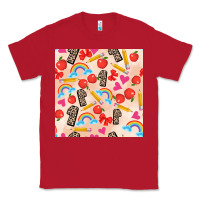 Red back to school seamless pattern 1 (3600x3600) Classic Tee - AdoDesignShop