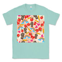 Seafoam back to school seamless pattern 1 (3600x3600) Classic Tee - AdoDesignShop