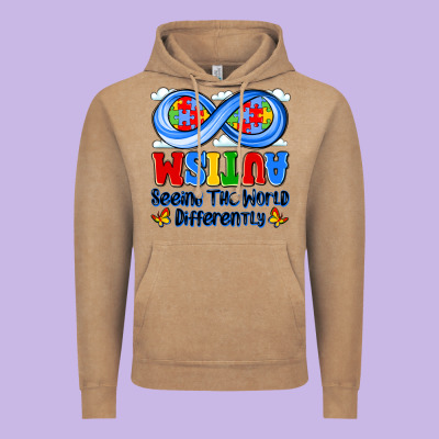 Autism Infinity Seeing The World Differently Vintage Hoodie Designed By Jahusdesignshop