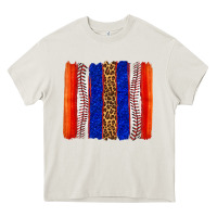 Cream baseball brush strokes Heavy Core Tee - texasbilliewilder