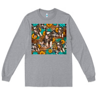 Heather Grey Western Pigs Long Sleeve Tee - LillyAllenDesigns