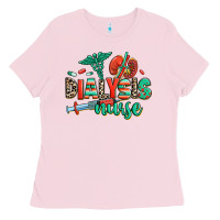 Bubblegum Pink dialysis nurse Ladies Tee - RanaPortraitStore