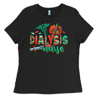 Black dialysis nurse Ladies Tee - RanaPortraitStore