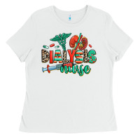 White dialysis nurse Ladies Tee - RanaPortraitStore