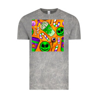 Cloud Rock halloween snacks seamless pattern Vintage Tee - BundleAndBundleShop