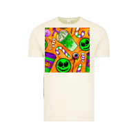 Vintage Arctic halloween snacks seamless pattern Vintage Tee - BundleAndBundleShop