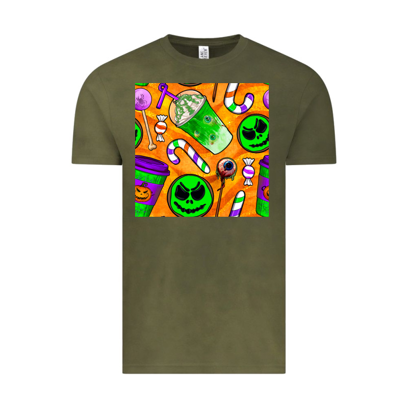 Halloween Snacks Seamless Pattern Vintage Tee by BundleAndBundleShop | Teevron