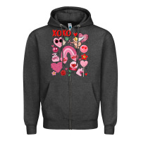 Charcoal Heather cute valentines day Zipper Hoodie - MaliasSmallBusiness