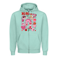 Seafoam cute valentines day Zipper Hoodie - MaliasSmallBusiness