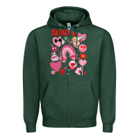 Sports Green cute valentines day Zipper Hoodie - MaliasSmallBusiness