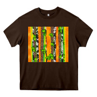 Chocolate Brown st patricks shamrock with cowhide Heavy Core Tee - Artiststas