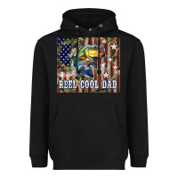 Black 4th of July Western Reel Cool Dad Bass Heavyweight Hoodie - LillyAllenDesigns