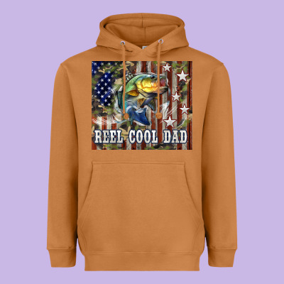 4th Of July Western Reel Cool Dad Bass Heavyweight Hoodie Designed By Lillyallendesigns