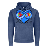 Vintage Denim infinity heart autism awareness Vintage Hoodie - JahusDesignShop