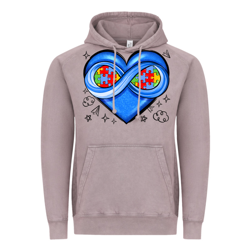 Infinity Heart Autism Awareness Vintage Hoodie by JahusDesignShop | Teevron