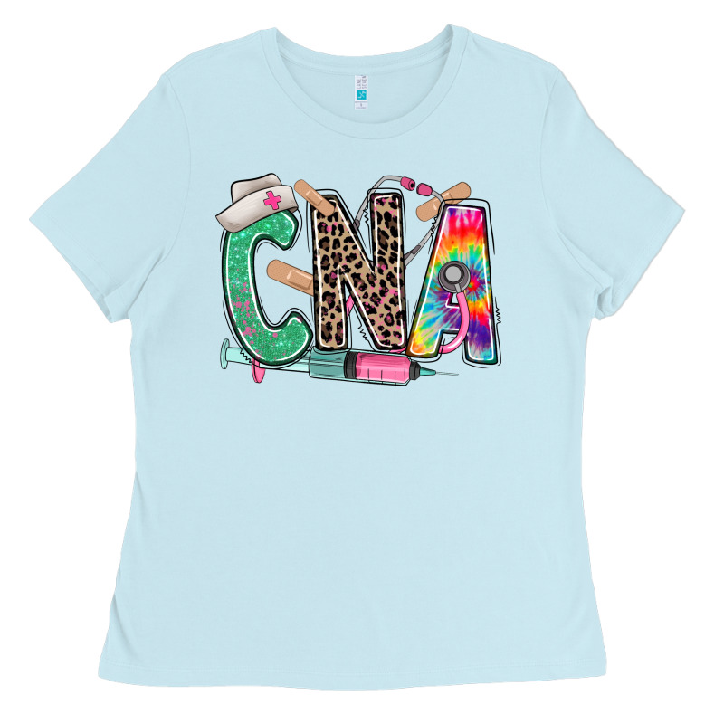 Cna Nurse Tie Dye Leopard Ladies Tee by RanaPortraitStore | Teevron