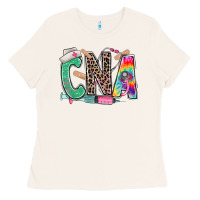 Bone cna nurse tie dye leopard Ladies Tee - RanaPortraitStore