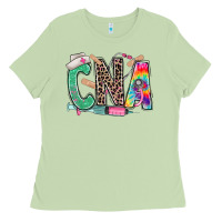 Matcha cna nurse tie dye leopard Ladies Tee - RanaPortraitStore