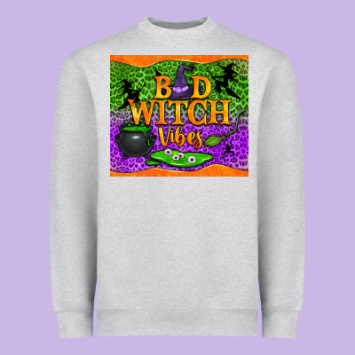 Bad Witch Vibes Tumbler Heavyweight Sweatshirt Designed By Bundleandbundleshop
