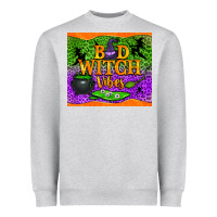 Heather Grey bad witch vibes tumbler Heavyweight Sweatshirt - BundleAndBundleShop
