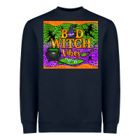 Navy bad witch vibes tumbler Heavyweight Sweatshirt - BundleAndBundleShop