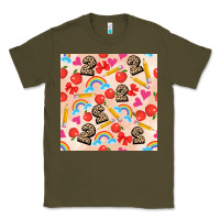 Army Green back to school seamless pattern 2 (3600x3600) Classic Tee - AdoDesignShop