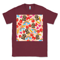 Burgundy back to school seamless pattern 2 (3600x3600) Classic Tee - AdoDesignShop