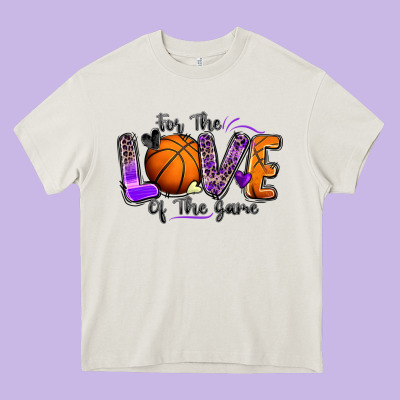 For The Love Of The Game Basketball Heavy Core Tee Designed By Zillion Design Studio