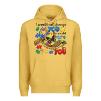 Antique Gold i would not change you autism Premium Hoodie - JahusDesignShop