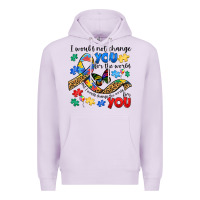 Lilac i would not change you autism Premium Hoodie - JahusDesignShop