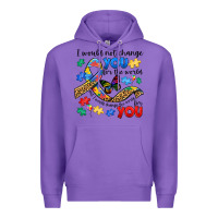 Purple i would not change you autism Premium Hoodie - JahusDesignShop