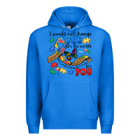 True Royal i would not change you autism Premium Hoodie - JahusDesignShop