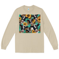 Mushroom western leopard sunflower black and white  cow Long Sleeve Tee - BarkalooDesign