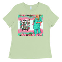 Matcha coffee scrubs rubber gloves nurse Ladies Tee - RanaPortraitStore