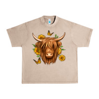 French Oak sunflowers long haired cow Urban Heavy Tee - Jasminsmagicworld