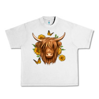 Lunar Rock sunflowers long haired cow Urban Heavy Tee - Jasminsmagicworld