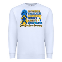White down syndrome awareness Premium Sweatshirt - Artiststas
