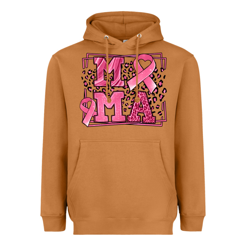 Breast Cancer Awareness Mama Ribbon Heavyweight Hoodie by LillyAllenDesigns | Teevron