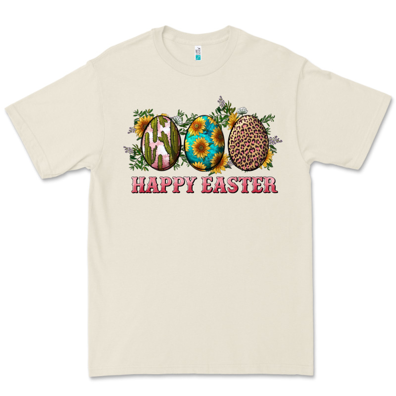 Happy Easter Eggs With Sunflower Leopard And Cactus Premium Tee by RanaPortraitStore | Teevron