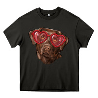 Asphalt labrador retriever with love glass Heavy Core Tee - RanaPortraitStore